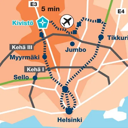 شقة To Luxstudio Savusuite From Helsinki Airport 6 Min, To 27min, Freeparking In Kivistoe *